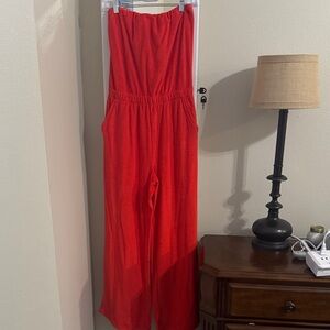 Aerie Bold Red Jumpsuit
